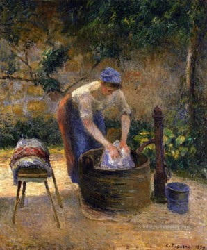 la femme de lessive 1879 Camille Pissarro Peinture à l'huile